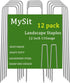 MySit 12" Garden Stakes Pins Landscape Staples 11Ga Tent Stakes 12 Pack, Heavy Duty Galvanized Steel Metal Yard Stakes Ground Lawn Staples Fence A...