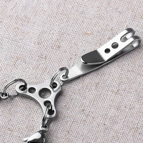 Deep Carry Knife Pocket Clip Nano, Multi-Purpose Pocket Suspension Clips for Keys, Flashlights, Knives - Stainless Steel (2 Pack)...