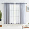 MYSTIC-HOME Sheer Curtains 45 Inch Length, Rod Pocket Voile Drapes for Living Room, Bedroom, Window Treatments Semi Crinkle Curtain Panels for Yar...