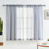 MYSTIC-HOME Sheer Curtains 45 Inch Length, Rod Pocket Voile Drapes for Living Room, Bedroom, Window Treatments Semi Crinkle Curtain Panels for Yar...