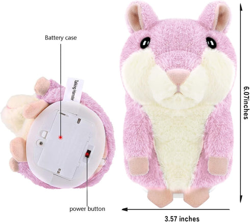 Girl Toys for Toddlers Talking Hamster Repeats What You Say,Funny Gifts Stuffed Animal Toys for Ages 2-4 5-7 8-13 Girls 3 4 5 6 7 8 9 10 Year Old ...