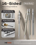Nicpro 4 Pack 0.5mm Mechanical Pencil Set with Case, Metal Mechanical Pencil Drafting Pencil Lead 0.5mm for Artist Writing, Sketching, Drawing, 8 ...