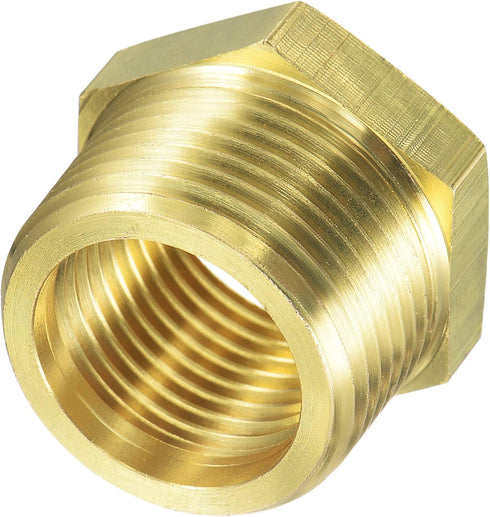 2 Pack 57480-1208 Brass Garden Hose Fitting, Pipe Adapter Connector, 3/4'' GHT Male * 1/2'' NPT Female Garden Hose Parts for Connectors Hose Conne...