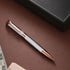 Ballpoint Pen with Gift Box, Retractable Pen for Men Women Executive Business Office School Supplies, Refillable 1.0mm Black Ink B5 (Rose Gold+Sil...