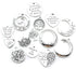 Family Mom Words Charm Collection-32 PCS Craft Supplies Heart Moon Love Words Mother's Day Charms Pendants for Jewelry Making Crafting Findings Ac...