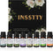 Essential Oils by INSSTTY 100% Pure Oils kit- Top 8 Aromatherapy Oils Gift Set-8 Pack, 10ML(Eucalyptus, Lavender, Lemon Grass, Orange, Peppermint,...