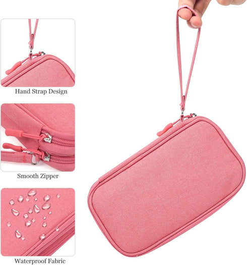 Electronic Organizer Travel USB Cable Accessories Bag/Case,Waterproof for Power Bank,Charging Cords,Chargers,Mouse ,Earphones Flash Drive......