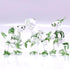 Set 3 Dinosaurs Miniature Figurines Hand Blown Color Glass Art Animals Collectible Gift Home Decor, Clear Green...