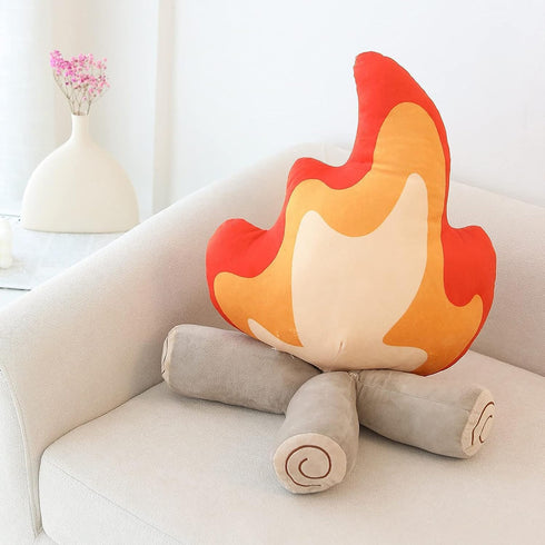 Fun Campfire Plush, Simulation Flame Plush Toys, Outdoor Camping Room Decoration, Suitable for Boys and Girls Christmas, Birthday Surprise Gift (L...