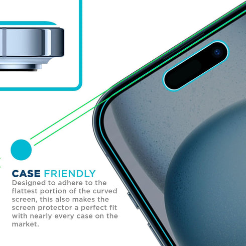 Tech Armor Privacy Screen Protector for iPhone 15 6.1 inch - Ballistic Tempered Glass, Anti-Spy, Case Friendly, Easy Installation, Bubble Free, To...