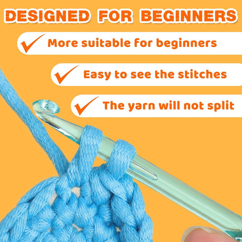 Fadoub Yarn for Crocheting,300G Blue Yarn,Easy Peasy yarn,Cotton Crochet Knitting Yarn for Beginners with Easy-to-See Stitches, Soft Yarn for Begi...