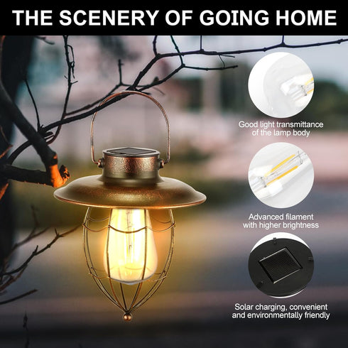Replacement Solar Light Tops-2 Pack Solar Light Bulbs-with Bulb for Solar Lantern Light Multi-Size Adjustment and Multi-Purpose Use...