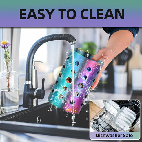 Kitchen Utensil Holder for Countertop (H6.7” x W4.1”), Stainless Steel Cooking Utensil Caddy for Tools, Spatulas, Spoons, Silverware & More, Cooki...
