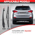 Replacement for Hyundai Tucson 2010-2015, Rear Windshield Wiper Arm Blade Set - OTUAYAUTO Factory OEM Style 988111H000...