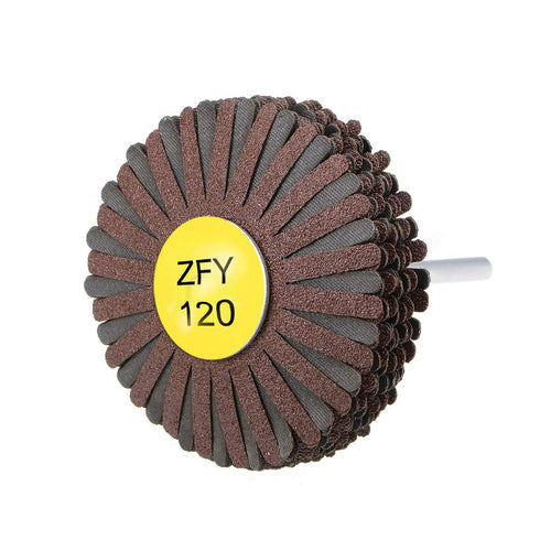 uxcell Abrasive Cloth Flap Wheel Sanding Star 1/4-Inch Shank for Woodworking Root Carving Furniture Polishing 120 Grit...