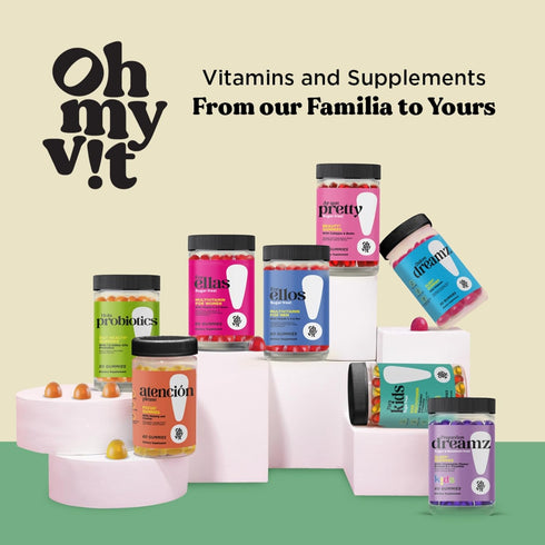 OH MY VIT! Pequeños Dreamz Kids Sugar & Melatonin Free Gummies, Supports Normal Sleep with Chamomile & L-Theanine, Blueberry Flavor for Children a...