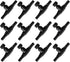 ALEGI Aquarium Control Valves for Aquarium Air Pump Single Way Plastic Air Flow Control Regulator for 3/16" ID Tubing 12 Pack (Black)...