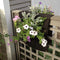 Cloth 2 Pocket Saddlebag Hanging Vertical Garden Fence Bag Planter Pocket for Yard and Garden Home Decoration-Hangs flowers on both sides of The f...