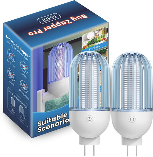Mosquito Killer Lamp with Rotatable Plug, Electric Indoor Bug Zapper for Home Mosquito Indoor Bug Lights Zappers Electric Bug Zapper 2100V Output,...