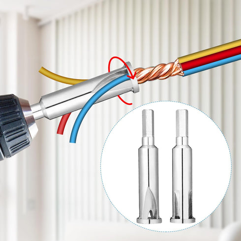 3pcs Wire Twisting Tools, 3 Way /5 Way Wire Stripper and Twister Wire Stripping Tool Wire Connector Socket Cable Twister Tool for Power Drill...