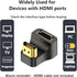 U Shape HDMI 2.1 Adapter Male to Female Standard HDMI Type A Adapter UHD 3D 8K@60Hz 180 Degree Up Angle for Laptop Projector TV PC...