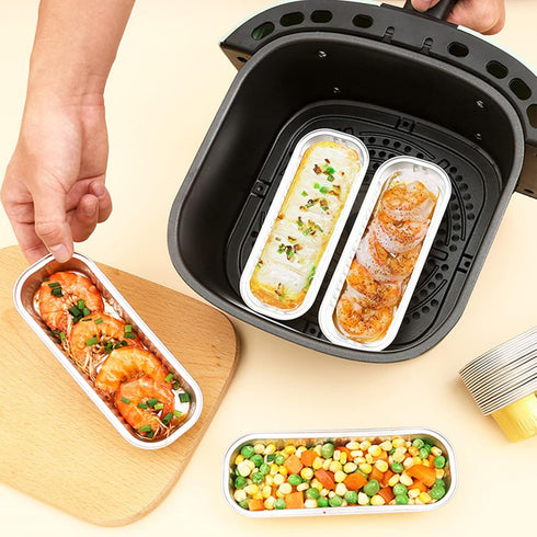 20PCS Rectangle Mini Loaf Pans With Lids,Mini Cake Pans with Lids,Disposable Ramekins Baking Cups Muffin Tins Cupcake Cups For Wedding Birthday Pa...