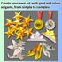 Origami Paper Single Color Gold?Silver 6 X 6 Inch (15X15cm) 100 Sheets Each,Storage Container Set...