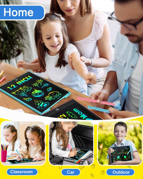 Toddler Kids Toys Gifts - 12 Inch LCD Writing Tablet Doodle Board Pad, Colorful Drawing Tablets Educational Toys, Christmas Birthday Gifts for 3 4...