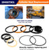 1543273C1/G109423 Hydraulic Cylinders Seal Kit Fits for Case Backhoe Loader Cylinder Universal Repair Packings (Rod 2” & Bore 4”) 10 PCS/Kit...