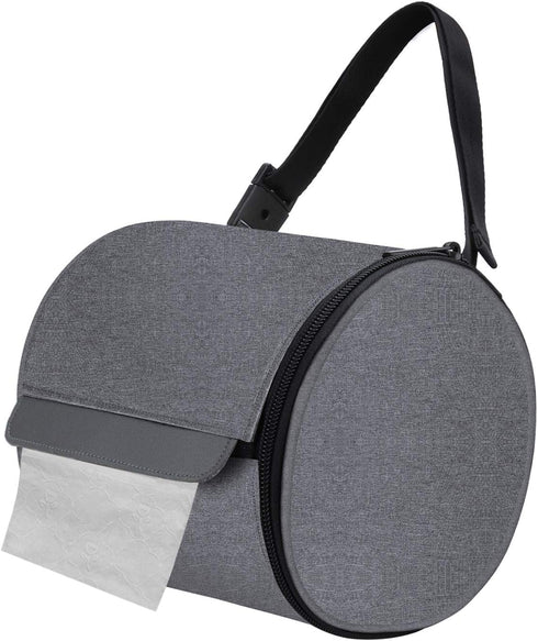 Hanging Toilet Paper Holder Cat Proof Roll Tissue Storage Waterproof and Portable Paper Container with Adjustable Strap Reusable Roll Tissue Organ...