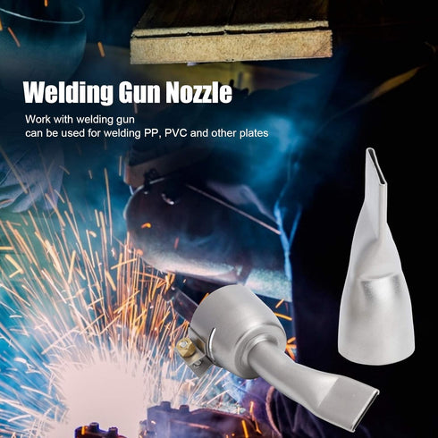 2Pcs Welding Gun Flat Nozzle, Stainless Steel Alloy 20mm Small+40mm Large Tip Welding Gun Nozzle, Hot Air Tourch Gun Soldering Supplies Accessory ...