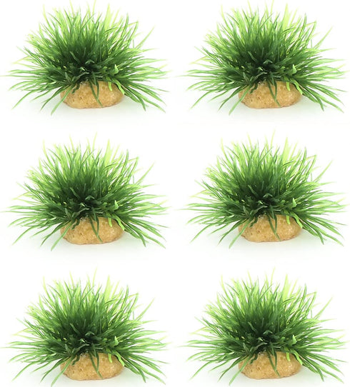 AQUA KT Aquarium Landscape Foreground Grass Seaweed Green Plants for Marine Freshwater Fish Tank Decoration, Pack of 10...