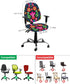Colorful Floral Mexican Pattern Office Chair Cover Stretchable Computer Chair Seat Cover Backrest Slipcovers, Mexico Ethnic Black Abstract Art Str...