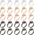 SUMERSHA 50pcs Blank Rings Adjustable Flat 12mm Base Rings Blank Jewelry Findings Components for Making DIY Crafts, 5 Colors...