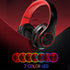 Bluetooth Over Ear Headphones, Foldable LED Stereo Headphones with Built-in Microphone, Noise-Cancelling Wireless Headset for PC/Smart Phone/TV (B...