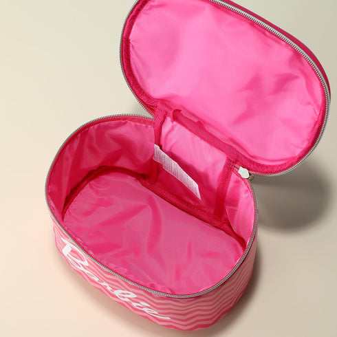 MINISO Barbie Barrel Cosmetic Bag Large Capacity Travel Makeup Bag with Handle for Women Ladies Grils Zipper Pouch Makeup Organizer...