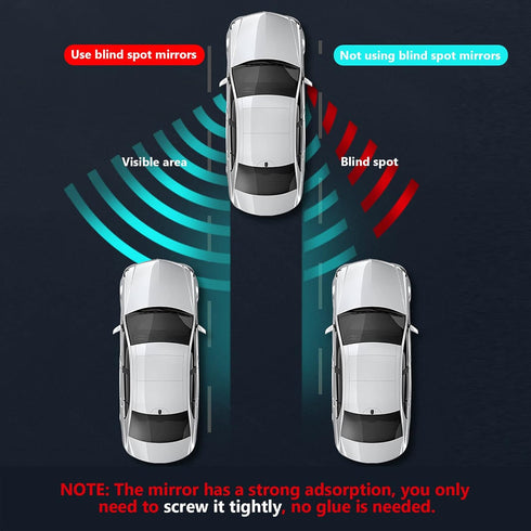 Car Blind Spot Mirror, 2 inch Reusable Round HD Glass Convex 360° Wide Angle Side Rear View Side Mirror with Sucker for Cars SUV and Trucks,Silver...