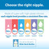 Dr. Brown's Natural Flow Level 3 Wide-Neck Baby Bottle Silicone Nipple, Medium-Fast Flow, 6m+. 100% Silicone Bottle Nipple, 6 Count (Pack of 1)...