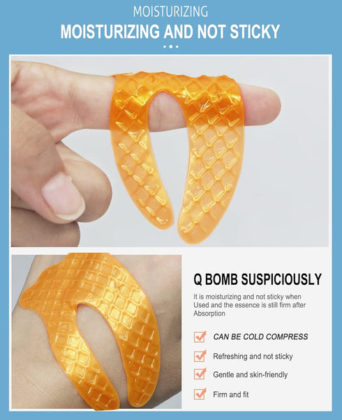 Collagen Under Eye Patches for Dark Circles and Puffiness Gold Color, Collagen Eye Masks Skincare for Puffy Eyes Gold Color...