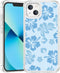 Blue Hibiscus Phone Case Compatible with iPhone 13 6.1 Inch - Shockproof Protective TPU Clear Cute Blue Flower iPhone Case Designed for iPhone 13 ...