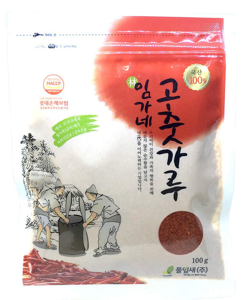 Korean Origin Dried Red Pepper Powder Gochugaru Kimchi Spicy Chili Flakes 100g (3.5oz)...