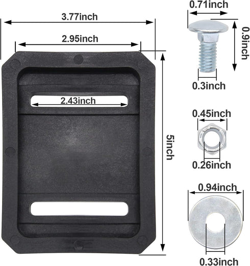 784-5580 Replacement Snowblower Plastic Reversible Skid Slide Shoes with Hardware for 2 MTD 2 Stage Yardman Cub Cadet Snowthrower...