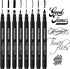 Calligraphy Pens,8 Size Calligraphy Pens for Writing,Brush Pens Calligraphy Set for Beginners, Hand Lettering Pens...