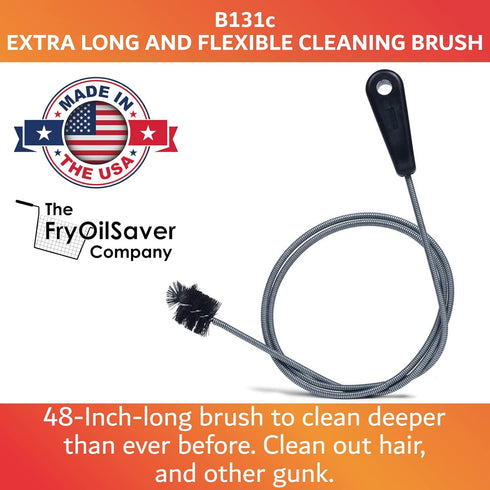 48" Flexible Long Sink Drain Tool, AC Drain Line Cleaner Tool, Remove AC Clogging, Sink Clog Remover Cleaner Brush, Flexible Unclogger for Cleanin...