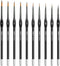 Nicpro Miniature Paint Brushes - 10PCS Model Paint Brush Set for Acrylic Oil Watercolor, Micro Detail Paint Brushes for Model, Miniature, Art Pain...