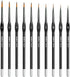 Nicpro Miniature Paint Brushes - 10PCS Model Paint Brush Set for Acrylic Oil Watercolor, Micro Detail Paint Brushes for Model, Miniature, Art Pain...