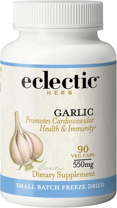 Eclectic Institute Raw Freeze-Dried Non-GMO Garlic | Antioxidants for Health, Helps Maintain Healthy Circulation | 90 CT...