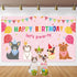 Dog Girl Party Decorations Pink Puppy Dog Themed Birthday Supplies Lets Party Banner Backdrop Dogs Cats Kids Birthday Photography Background Photo...