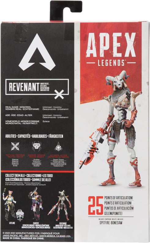 Electronic Arts Apex Legends Action Figure 6-Inch Revenant Collectible Legendary: Unholy Beast Skin...