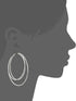 Guess Smooth and Textured Wire Silver Hoop Earrings...